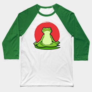 zen frog character yoga Baseball T-Shirt